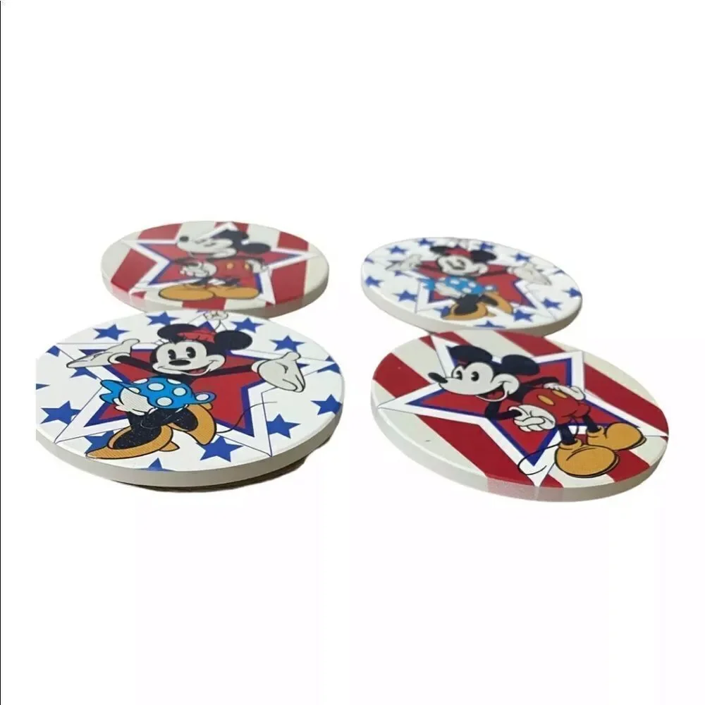 Mickey Mouse Minnie Coasters‎ Fourth July USA Retro